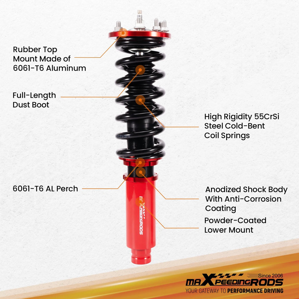 Adjustable Coilover Kit for Honda Accord (1998-2002) Acura CL/TL (1999-2003)