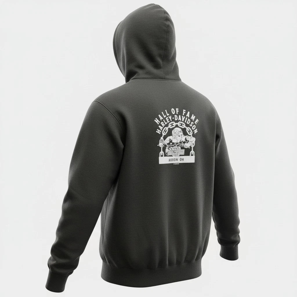 Hoodie for Harley-Davidson Women's Hall of Fame Akron OH Skull (No Year)