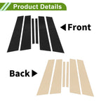 Set of 6 Door Pillar Window Trim for BMW 1-Series (2017–2021) Black