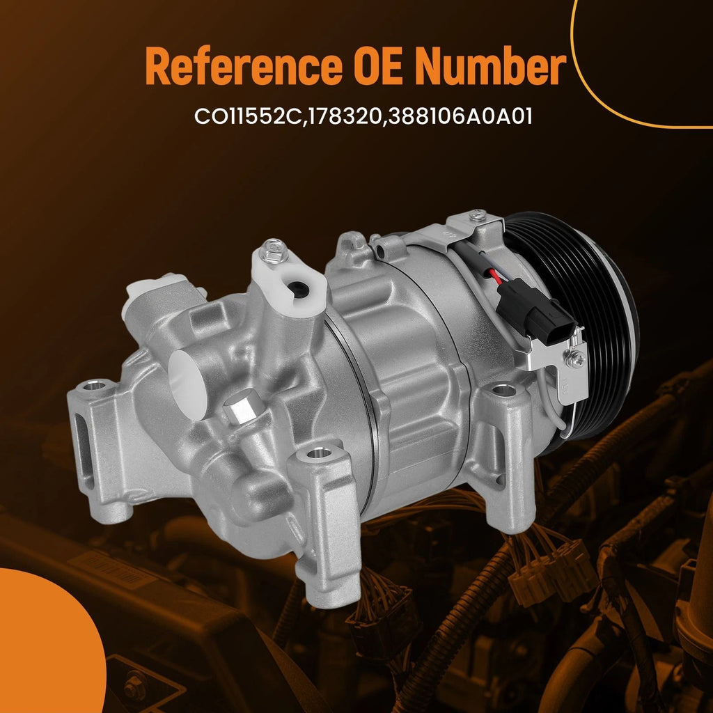 A/C Compressor with 7-Groove Pulley for Honda Accord (2018–2022)