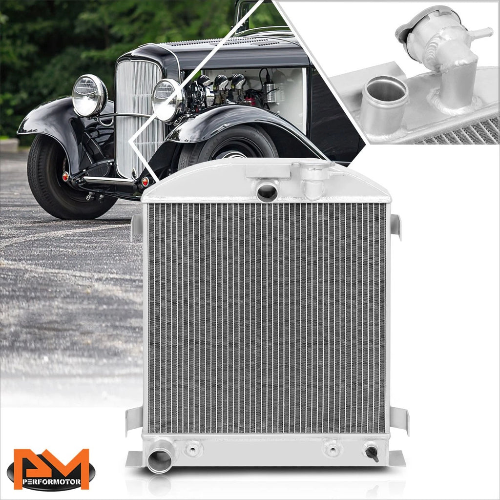 Aluminum Core 3-Row Cooling Radiator for 1932 Ford B Low Boy Street Rod