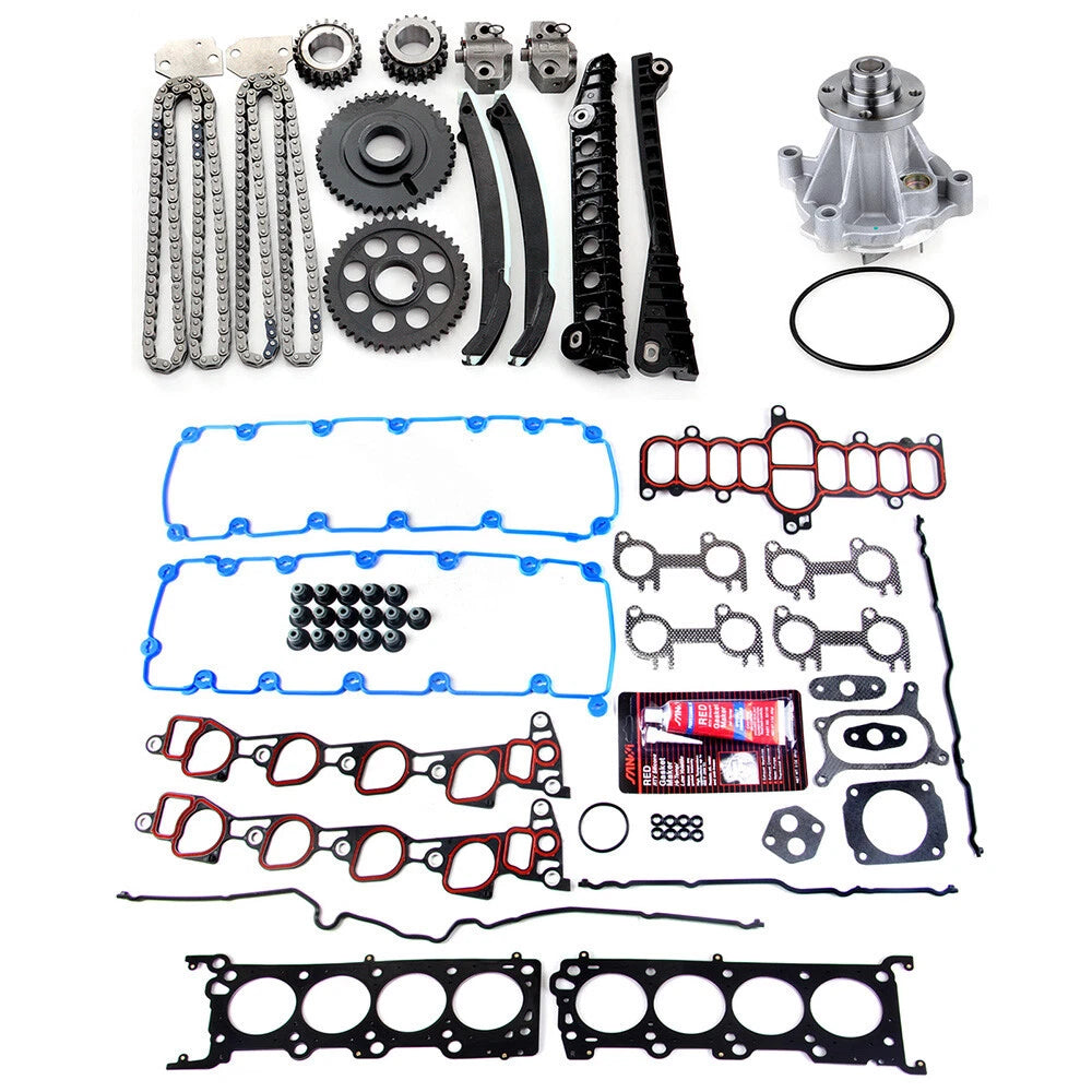 Water Pump Head Gasket Set with Timing Chain Kit for Ford Super Duty (1997–1999)