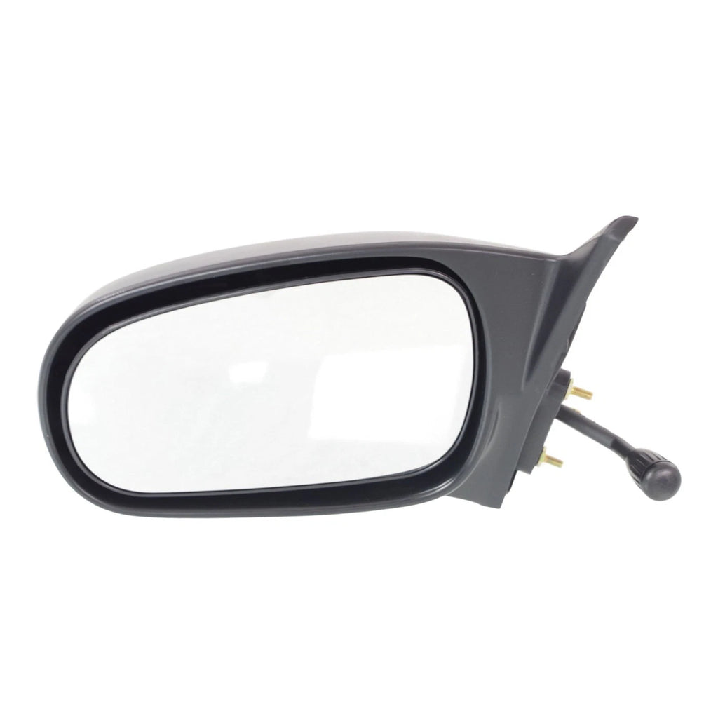 Set of 2 Manual Remote Mirrors for Honda Civic Sedan (1996–2000) Textured Black