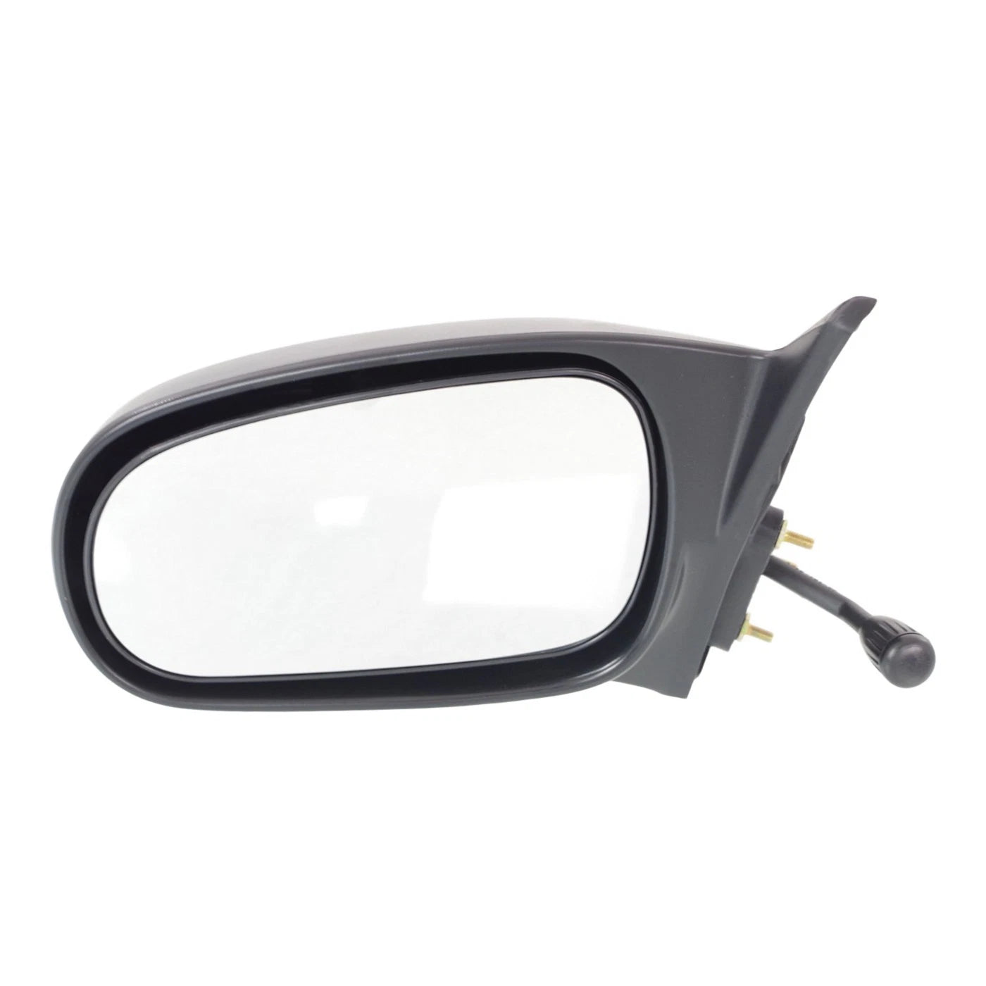 Set of 2 Manual Remote Mirrors for Honda Civic Sedan (1996–2000) Textured Black