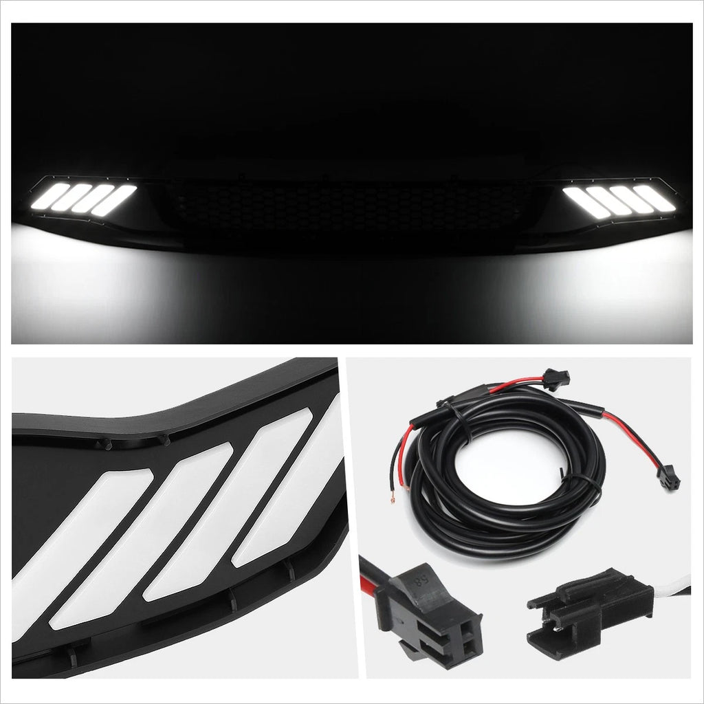 Vertical Slat Front Bumper Grille with L-Shape LED Bar for Chevy Silverado 1500 (2014–2015)