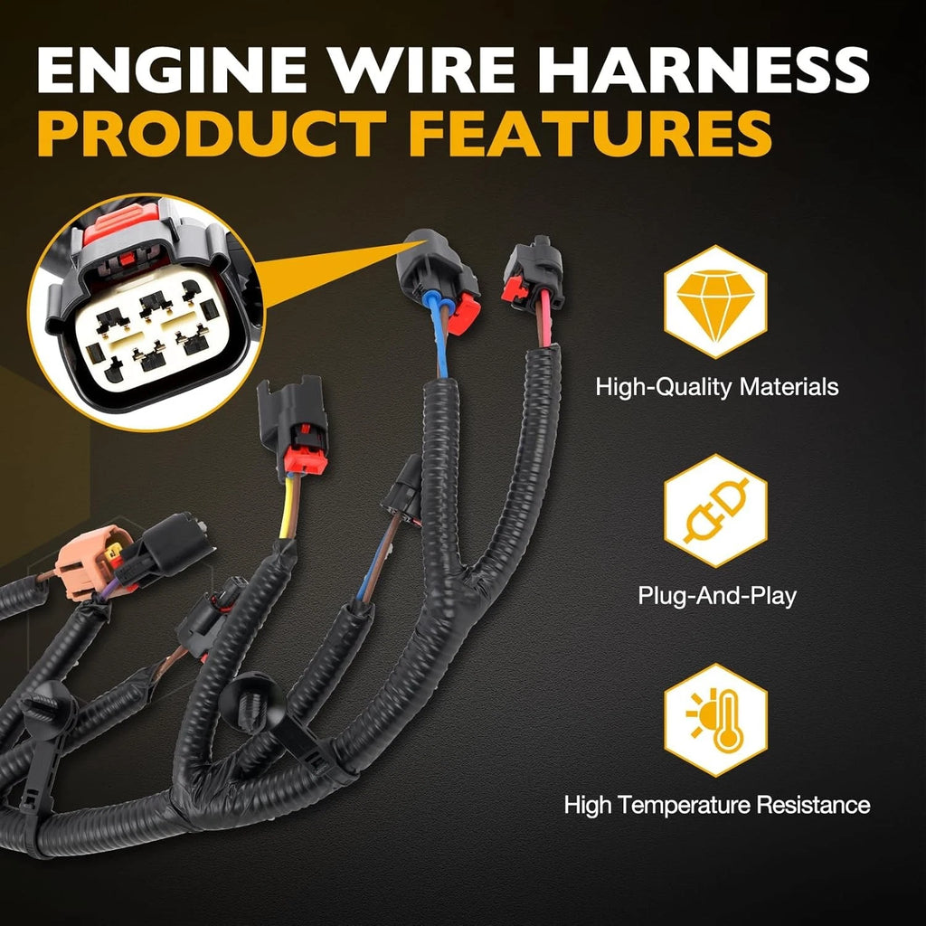 Injector Wiring Harness for Ram 1500, Jeep Wrangler (2012-2024)