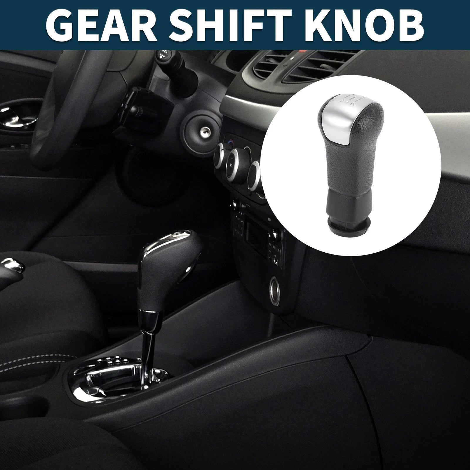 5 Speed Manual Gear Shifter Knob for Nissan X-Trail (2008–2013) Black Plastic