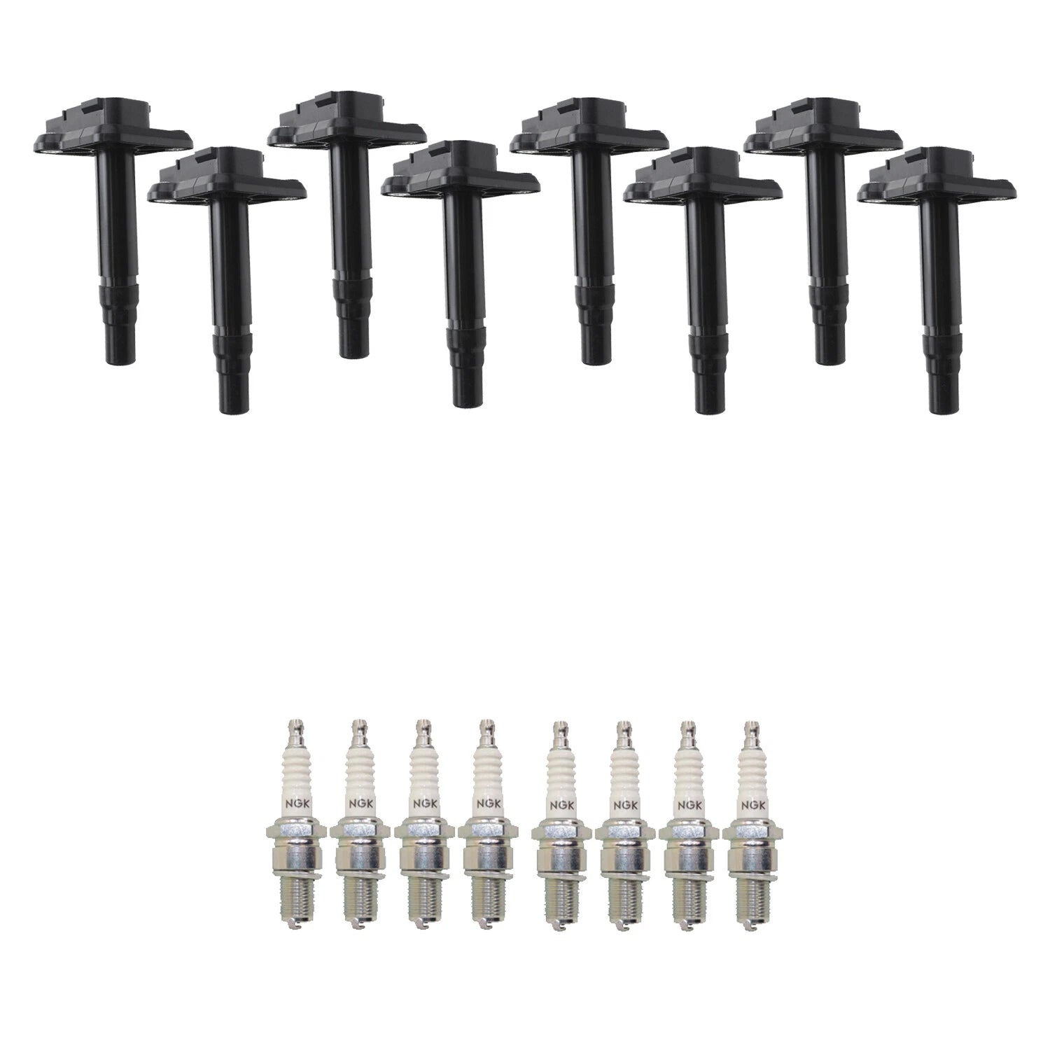 Set of 8 Ignition Coils & NGK Spark Plugs for Hitachi S8 4.2 V8