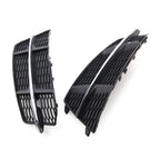 Set of 2 Front Bumper Lower Side Grilles for Audi A6 C7 SLine (2014–2018) Black Chrome