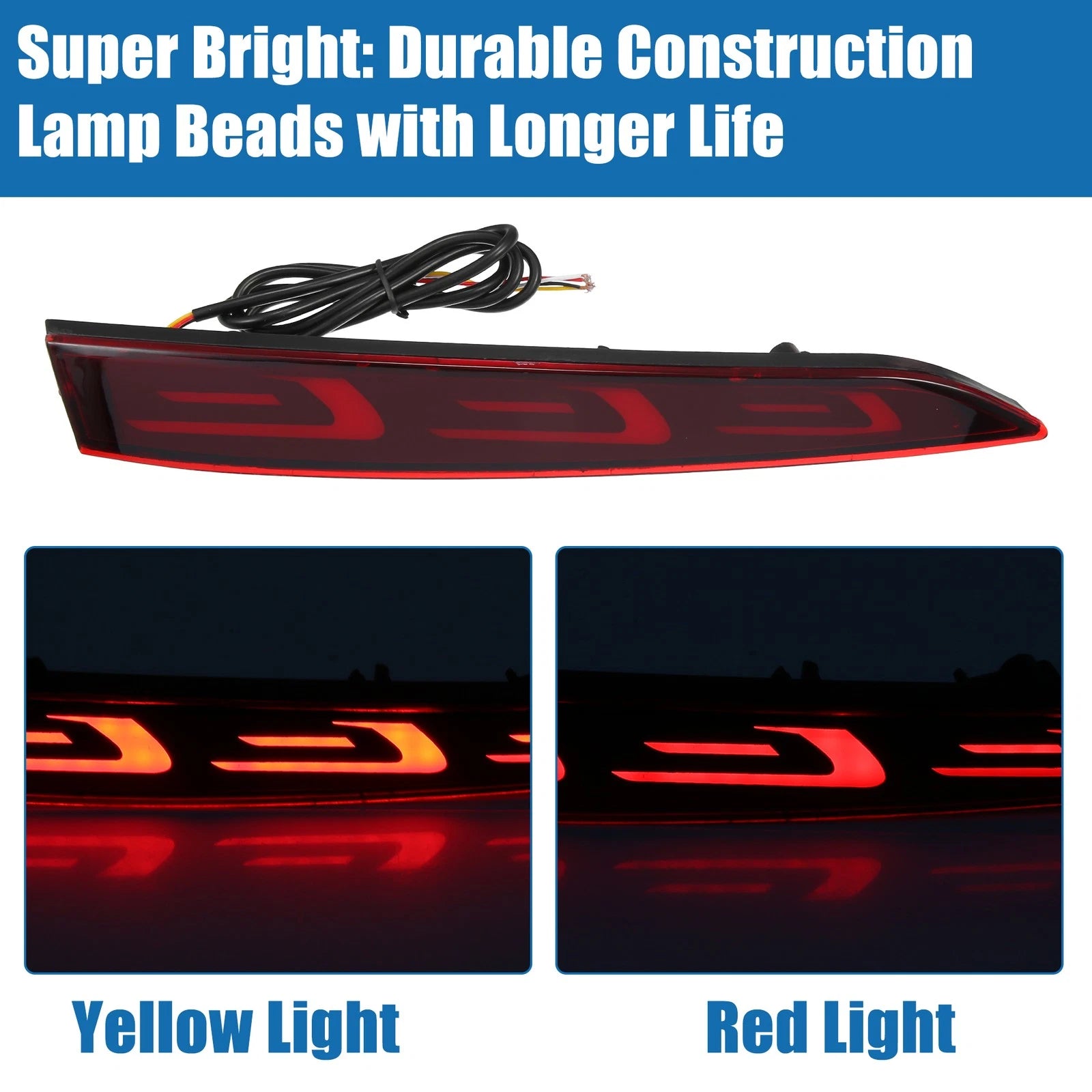 Pair Rear Bumper Reflector Fog Brake Light for Hyundai Accent (2011–2018)