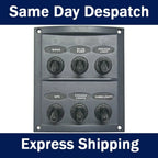 6 Switch Splashproof Switch Panel for 12/24 Volt Systems