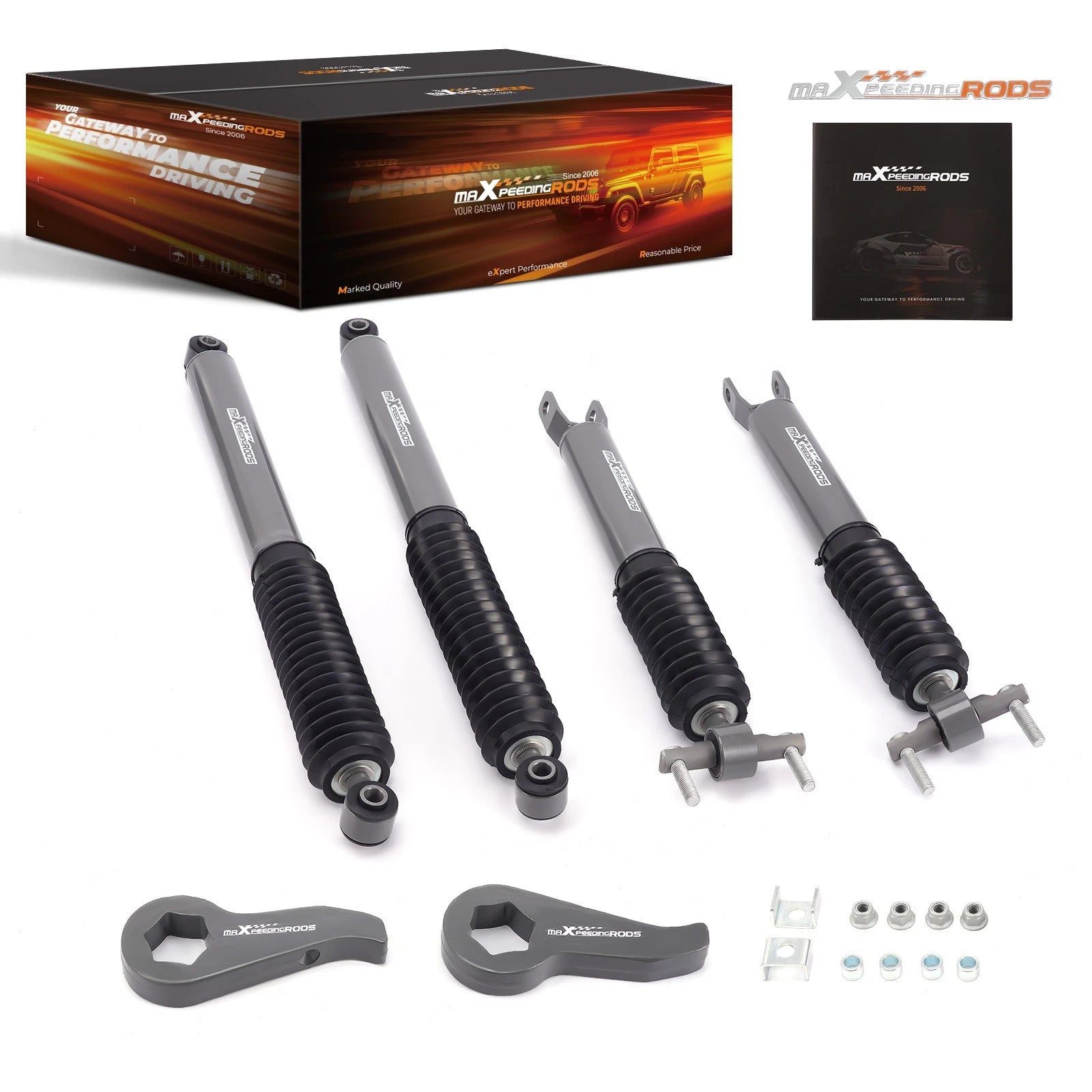 2 Inch Lift Shock Leveling Kit for Chevy GMC 2500 3500HD (2011–2019)