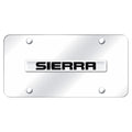 Chrome Name on Chrome License Plate - Officially Licensed for GMC Sierra