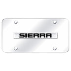 Chrome Name on Chrome License Plate - Officially Licensed for GMC Sierra
