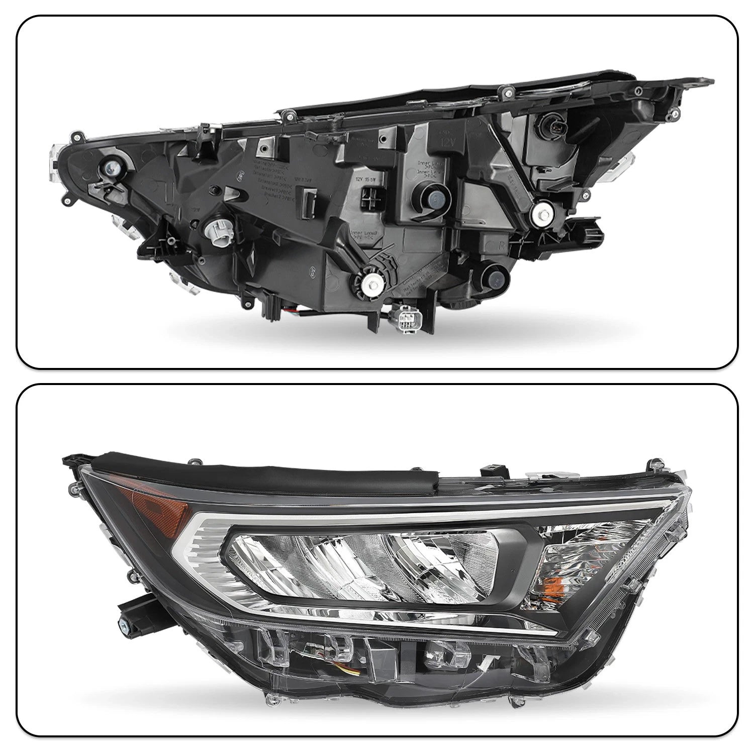 LED Headlight Assembly for Toyota RAV4 LE XLE (2019–2022) Left Right