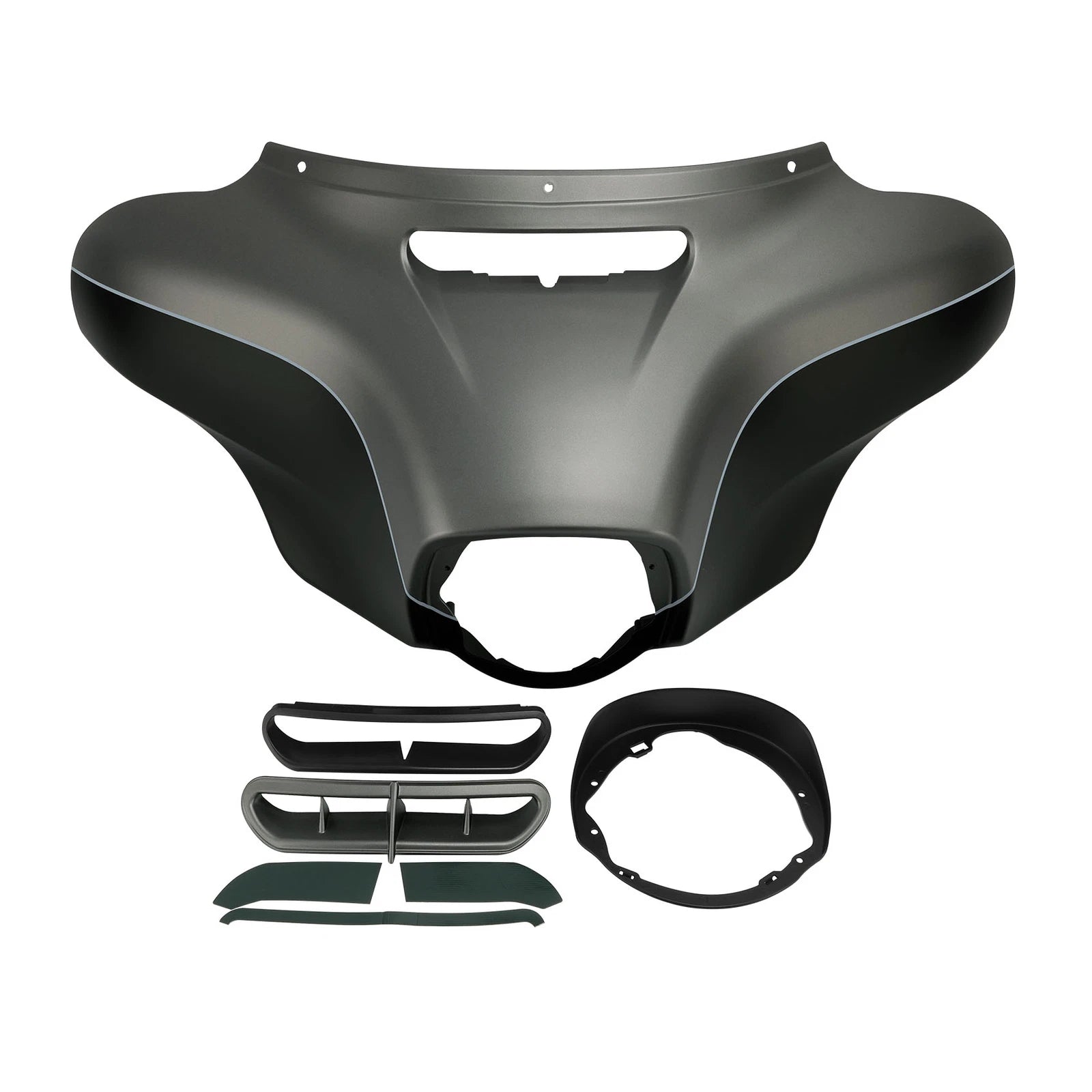 Batwing Fairings for Harley Street Glide (2014–2023) Charcoal Denim/Black Denim