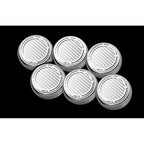 Chrome Slotted Cap Covers w/White Carbon Fiber Inlay for 1997-13 Corvette Manual