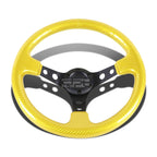 350MM Deep Dish Steering Wheel for Classic Cars (6-Hole, Carbon Fiber Look)