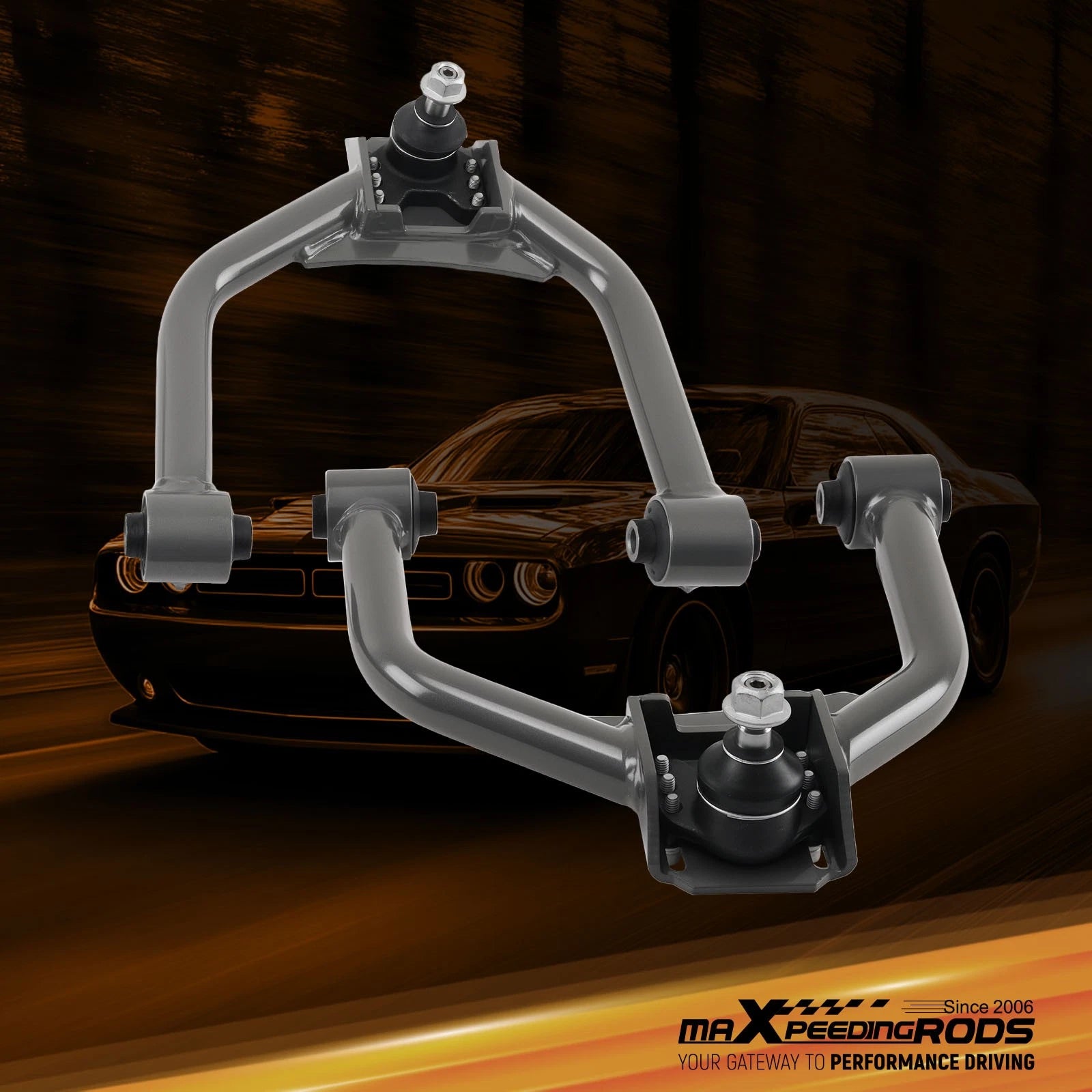 Set of 4 Coilovers + 4 Upper Camber Control Arms for Dodge Charger (2011–2022)