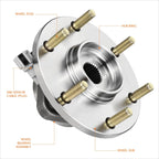 Front Wheel Hub Bearing Kit w/ ABS Sensor for Infiniti QX56/Nissan Titan (2004–2007)