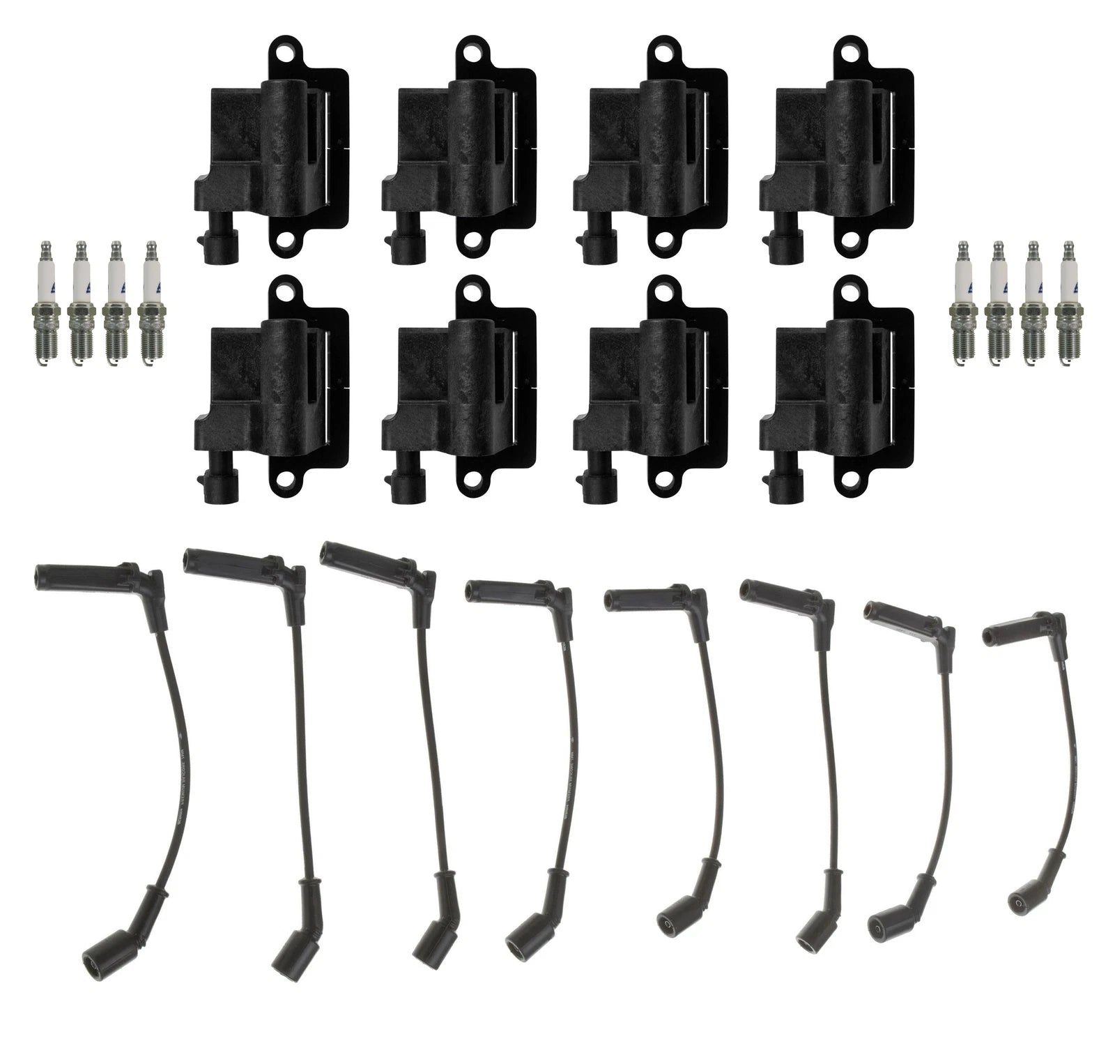 Set of 8 Ignition Wires & 8 Spark Plugs for Chevrolet 8.1 V8 (2004)