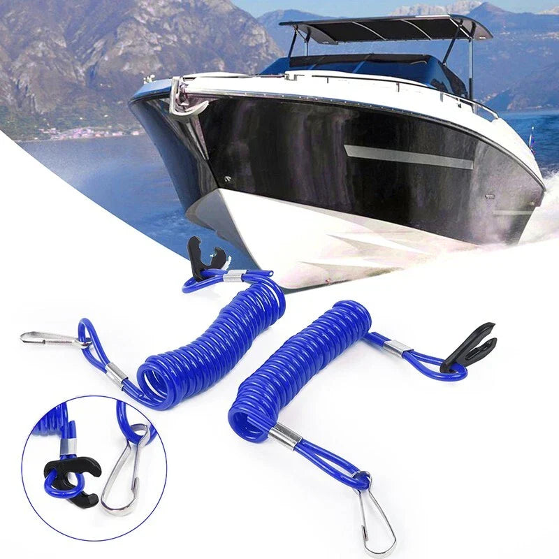 2 x Key Outboard Lanyard Stop Kill Switch for Jet Ski Wave Runner
