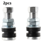 Set of 2 Tire Valve Short Stems for Most Wheels (Fits 453 Valve Stem Hole)
