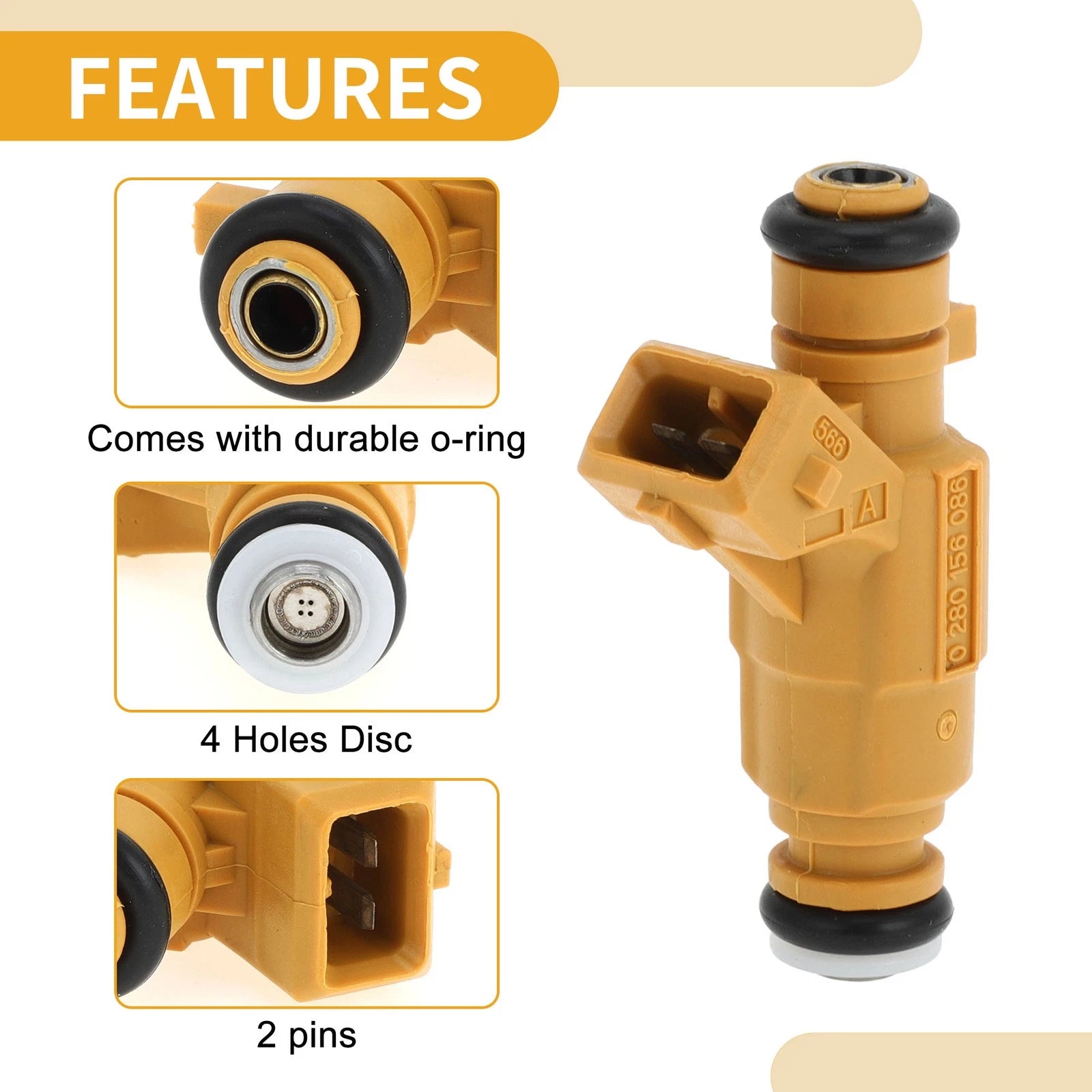 Fuel Injector No. 0280156138 for Chevrolet Corsa 1.0L (1997–2002)