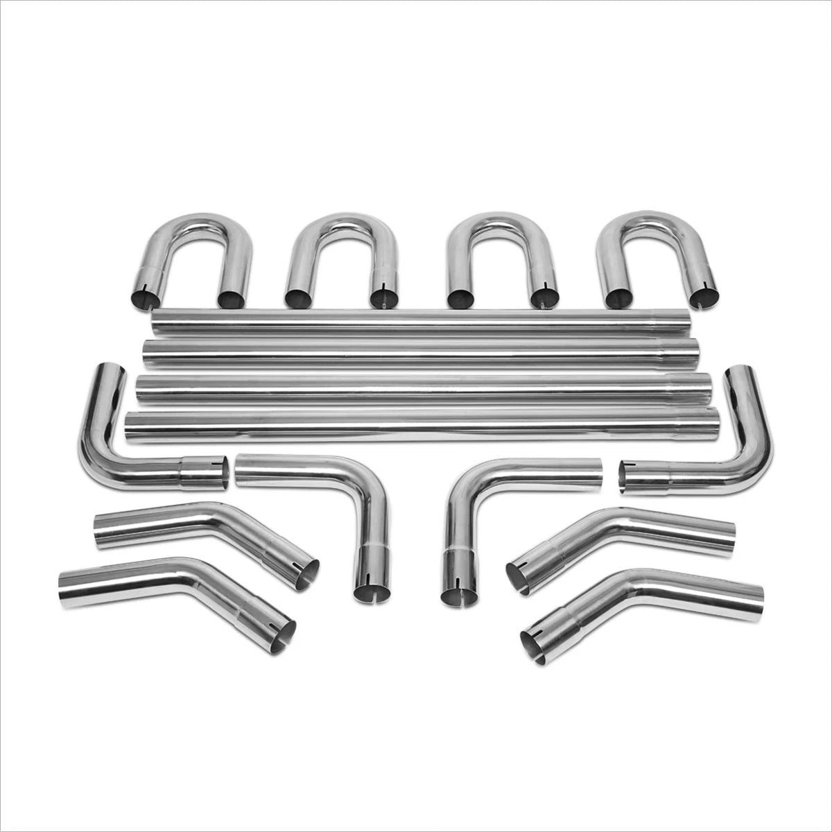 Set of 16 Exhaust Piping Kit for DIY (2.25" OD, Straight, 45 & 90 Degree)