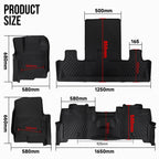3D Floor Mats Liners for Ford Expedition (2018–2024) & Lincoln Navigator (2018–2021)