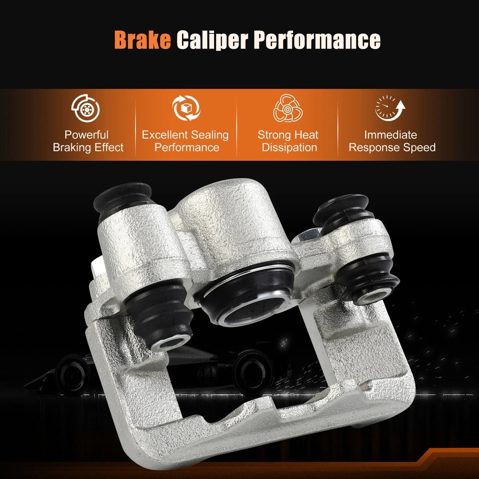 Rear Pair Brake Calipers with Bracket for Toyota RAV4 (2004-2005)