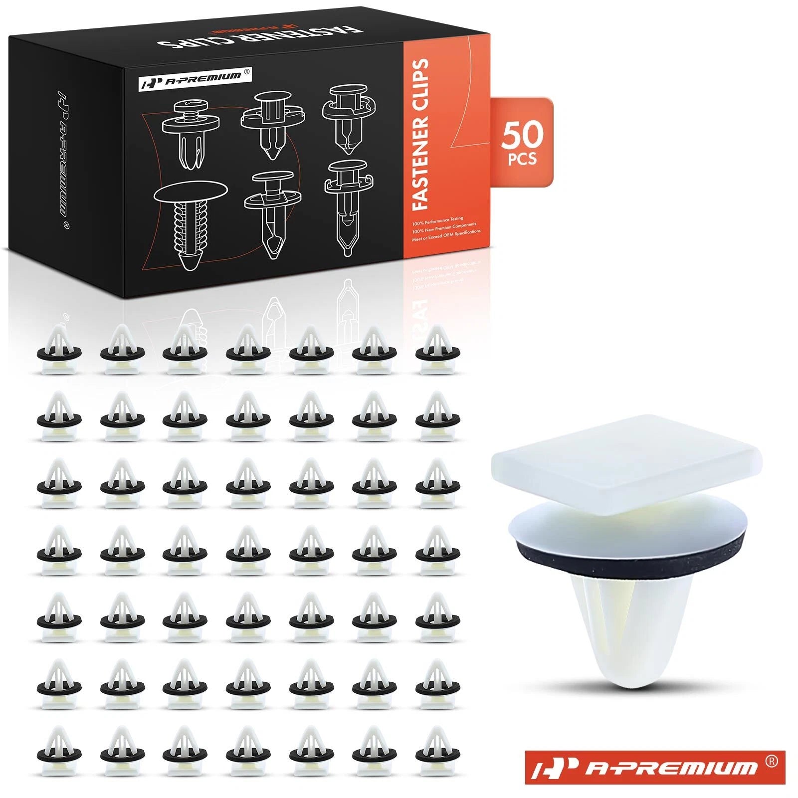 50Pcs 10mm Moulding Trim Clips for Hyundai Kia