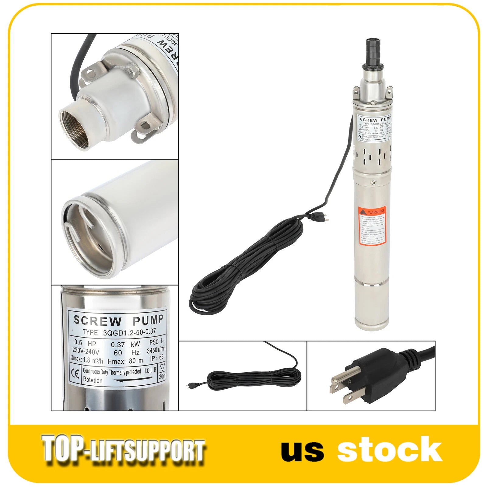 Submersible Screw Pump for Stainless Steel Applications