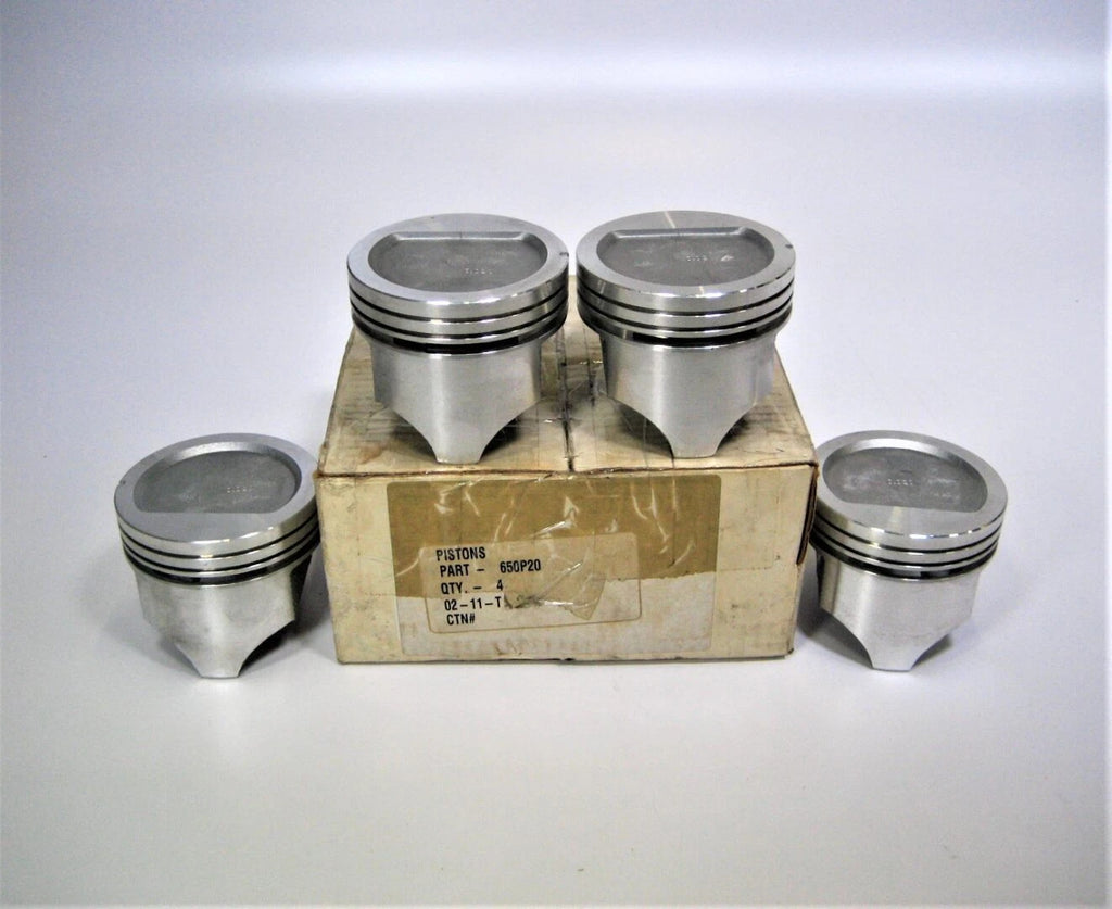 Set of 4 Sealed Power 650P20 .020" Pistons for Chevrolet Marine Sterndrives (N/A)