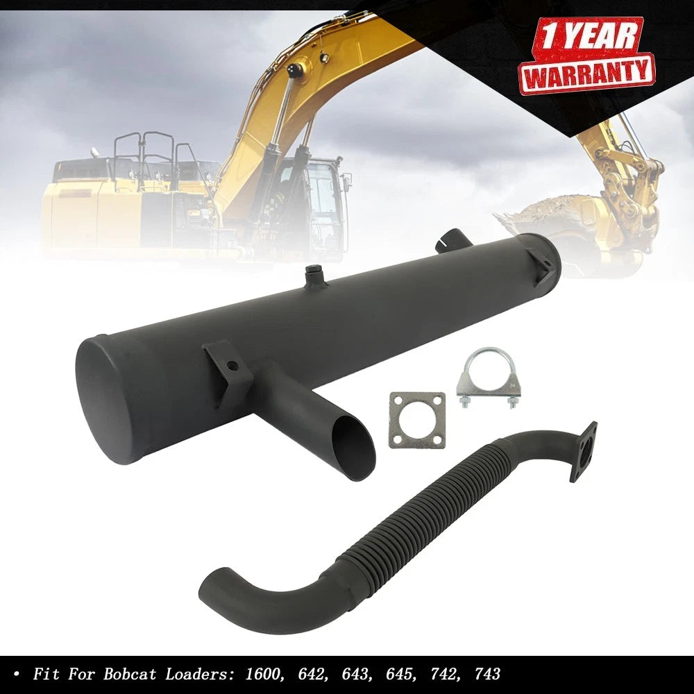 Muffler Exhaust Pipe Kit for Bobcat 643 645 743 1600 (–)