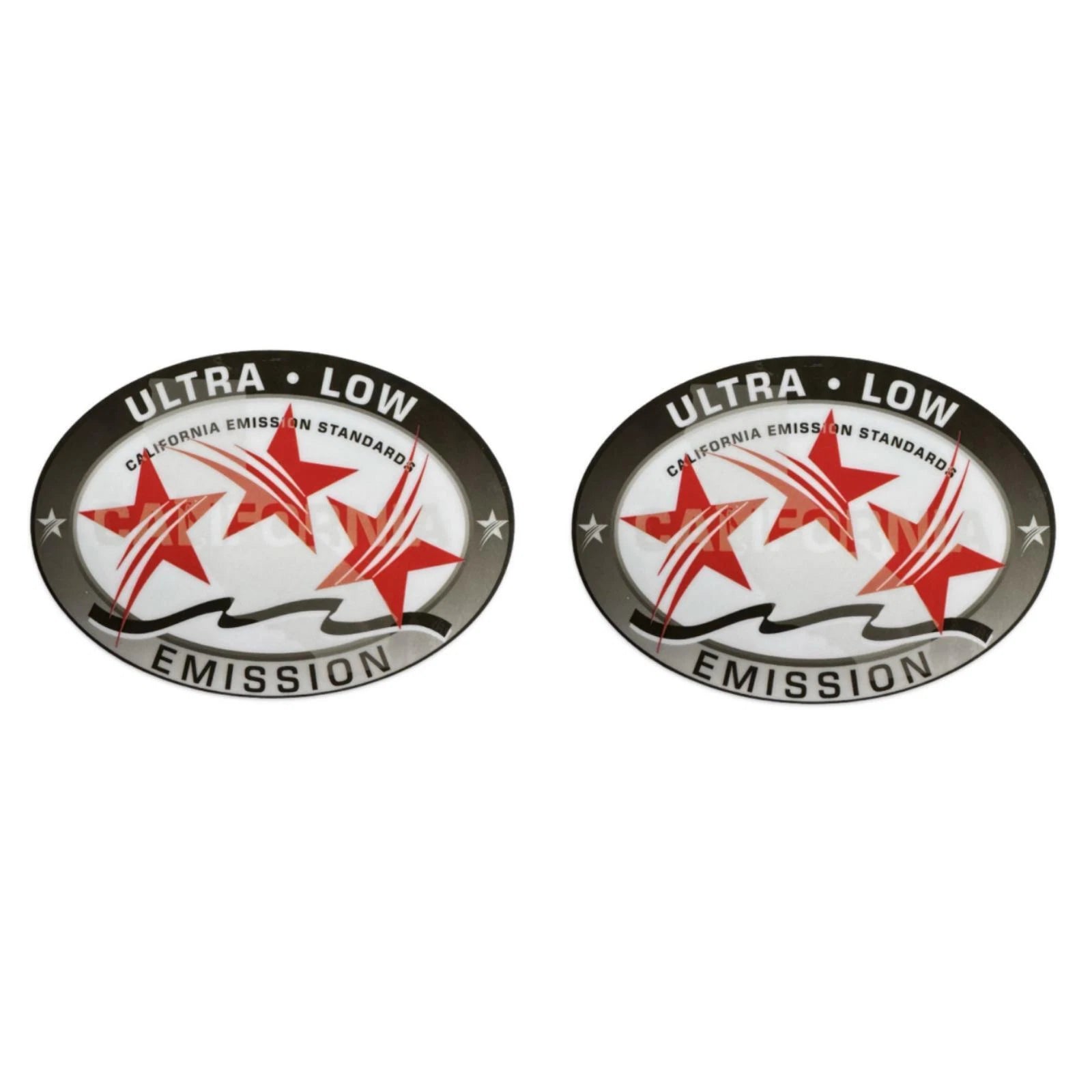 2X Outboard Graphic Sticker Red for Mercury (California DOT)