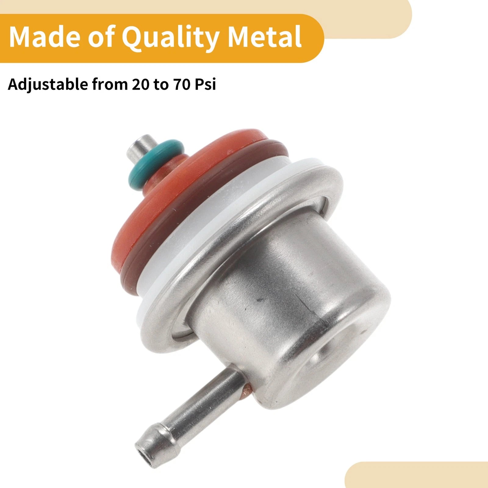 Fuel Pressure Regulator for Chevrolet Silverado (1996–2001) PR203T Metal 20-70 Psi