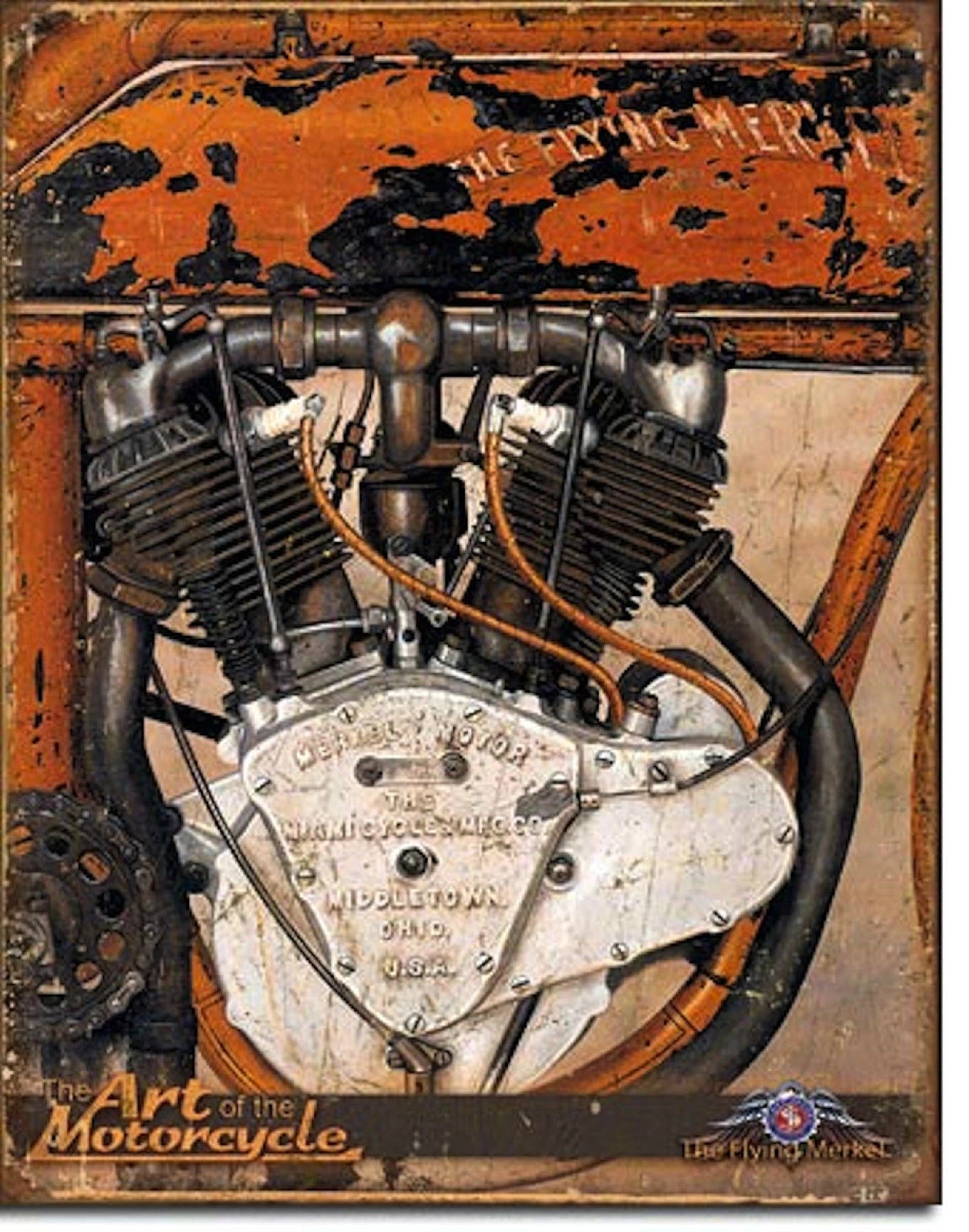 Vintage Replica Tin Metal Sign for Motorcycle (2006)