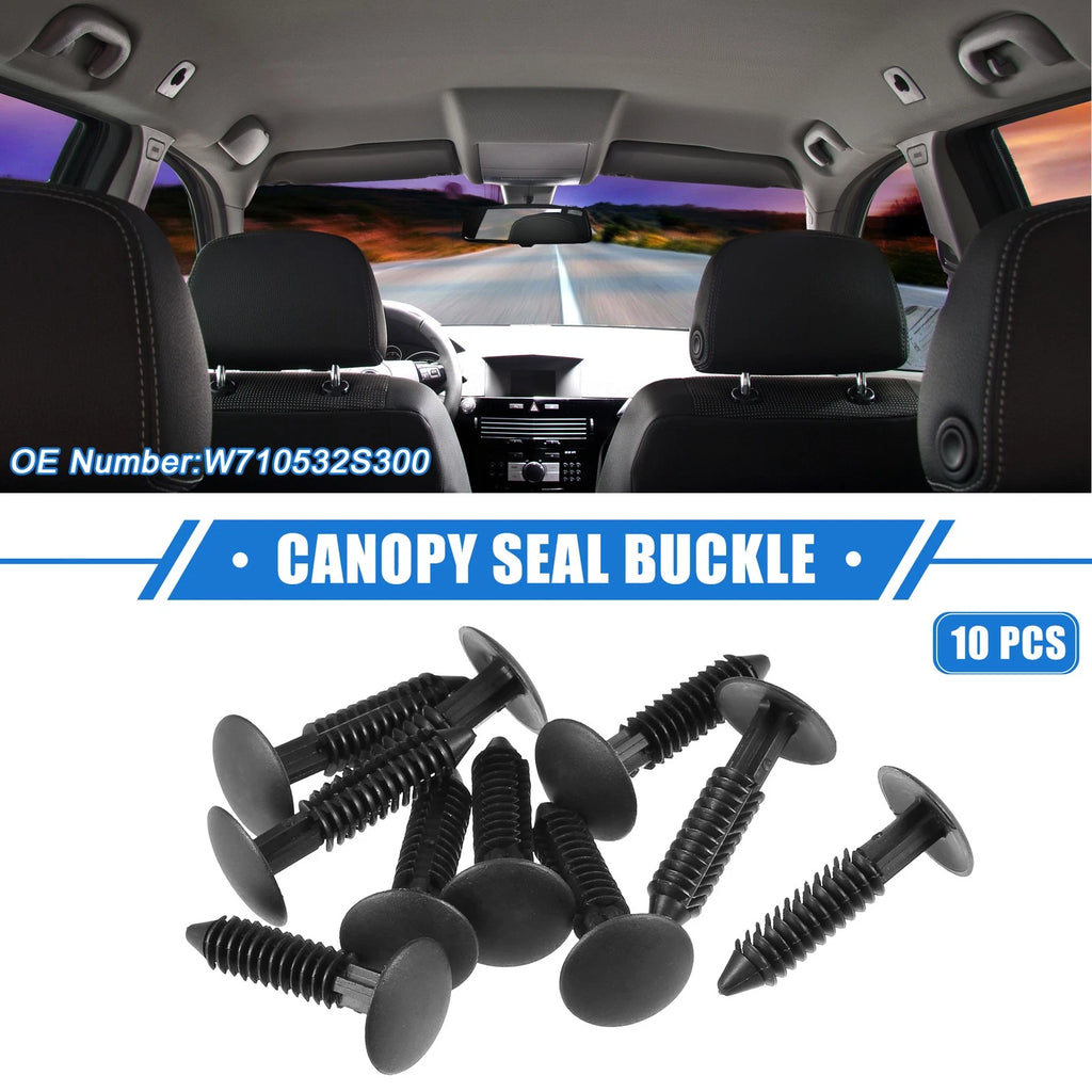 10Pcs Canopy Seal Buckle Clips for Ford Mustang (2005–2006) Black