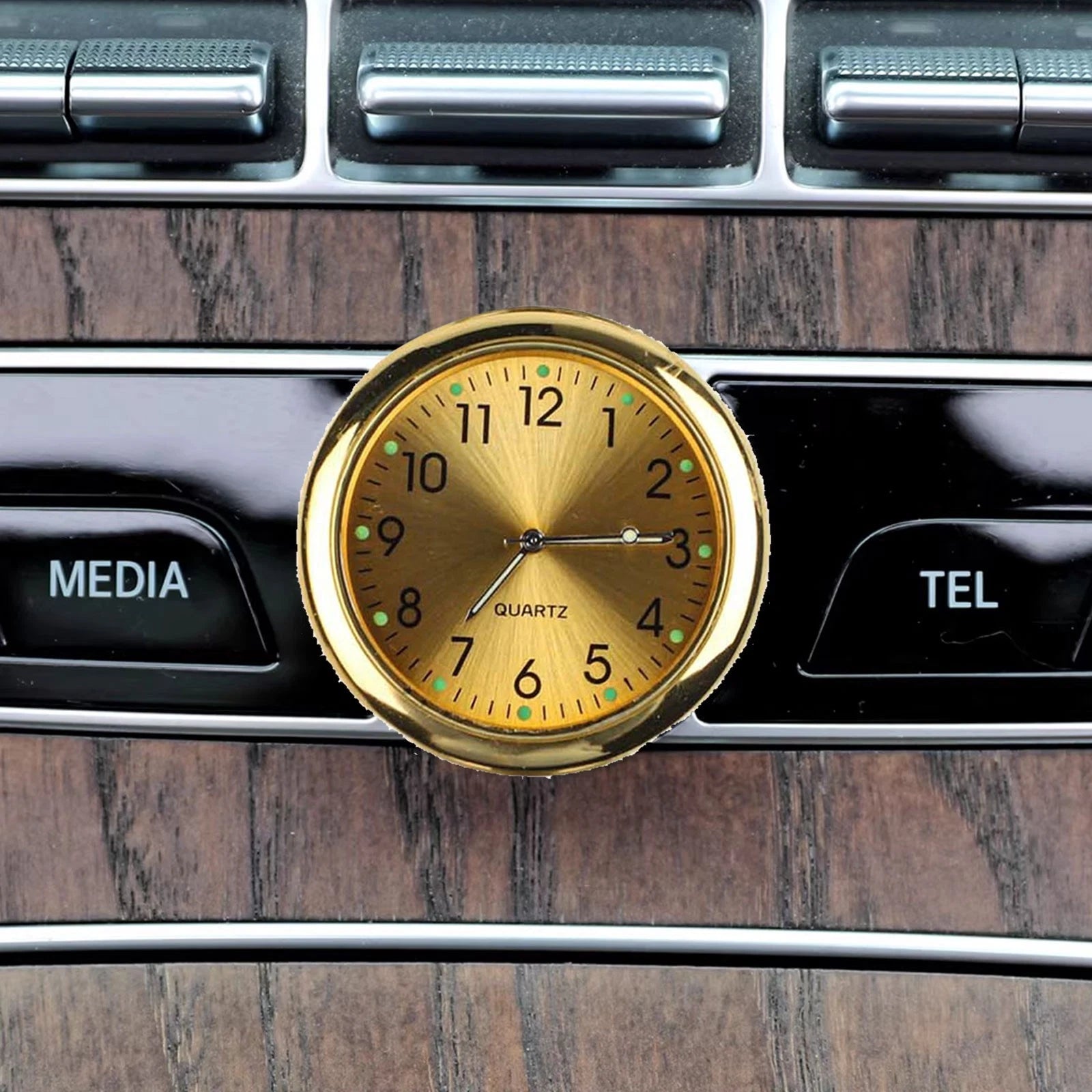 3 Pack Dashboard Clocks 40mm with Glow Hands for Car and Marine Use