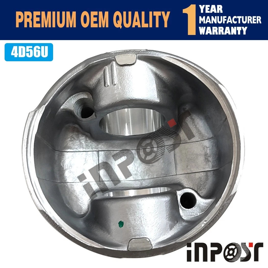 Set of 4 Pistons with Rings 4D56U 4D56TDI for Mitsubishi L200 Triton