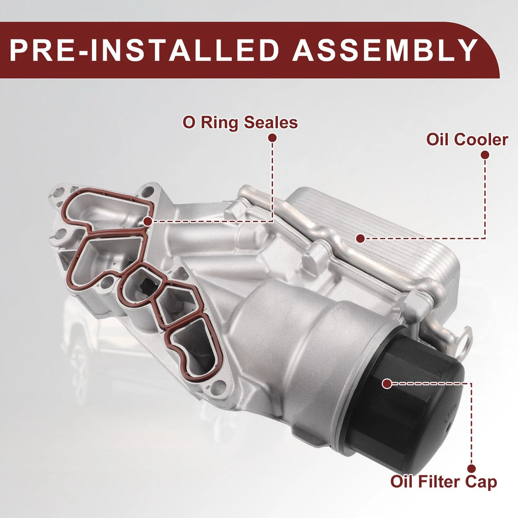 Engine Oil Cooler Filter Housing with Seals for Mercedes-Benz G550 (2009–2023) No. 2721800510