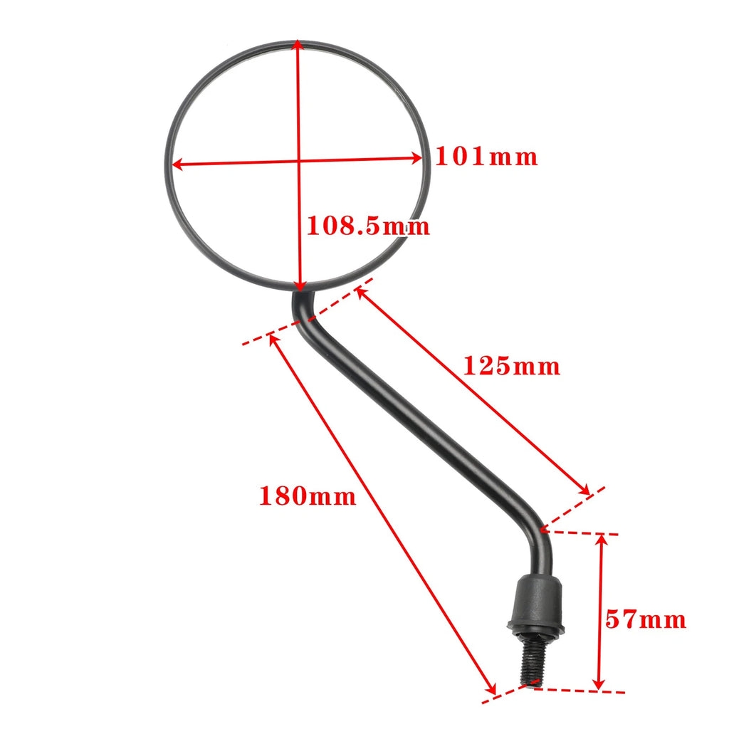 Set of 2 Black M10 Mirrors for Honda NX 650 Dominator / XL 600 R / Transalp / MTX 50