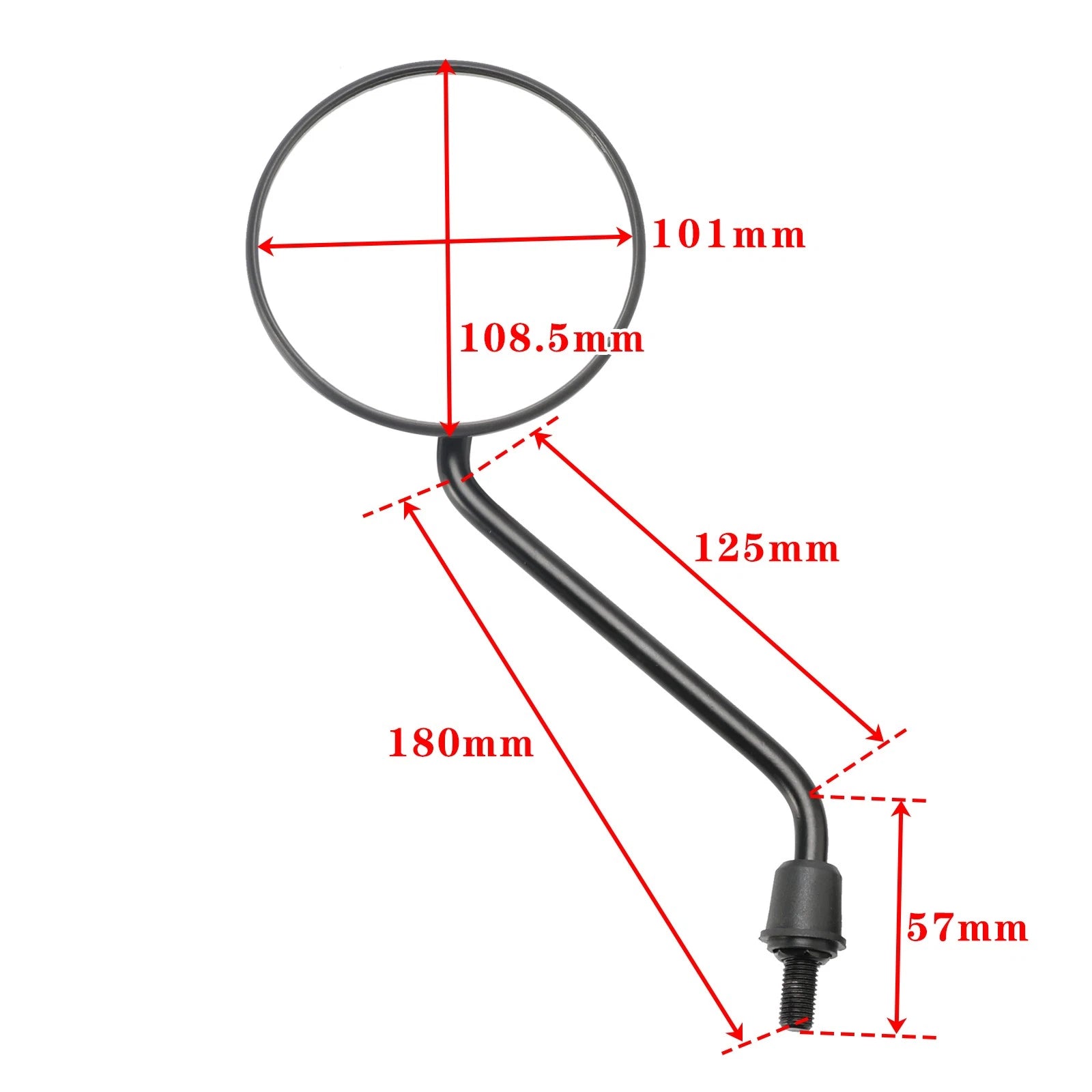 Set of 2 Black M10 Mirrors for Honda NX 650 Dominator / XL 600 R / Transalp / MTX 50