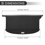 Retractable Cargo Cover for Ford Explorer (2020–2023) Gloss Black