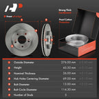 Front Disc Brake Rotors & Ceramic Pads for Mitsubishi Outlander (2003-2004)