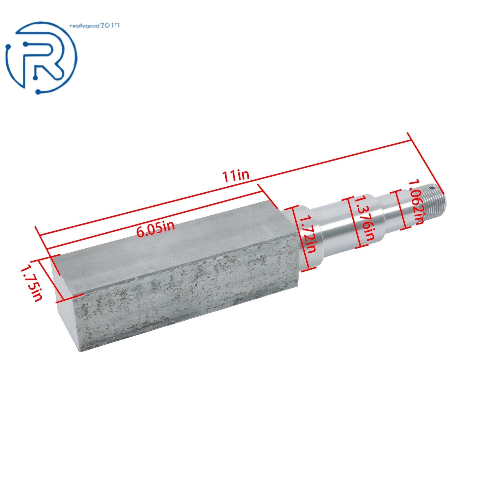 Trailer Axle Spindle for 3500 lbs Trailers (1-3/8 Inch to 1-1/16 Inch)