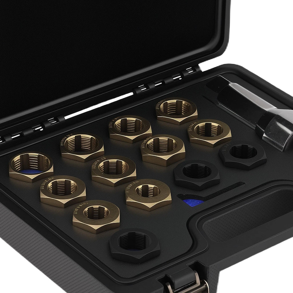 16PC Thread Repair Set M16-M27 & SAE for Axle Studs with Storage Case