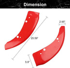 2X Red Front Bumper Lip Splitter Trim for Dodge Charger SRT (2015–2022)