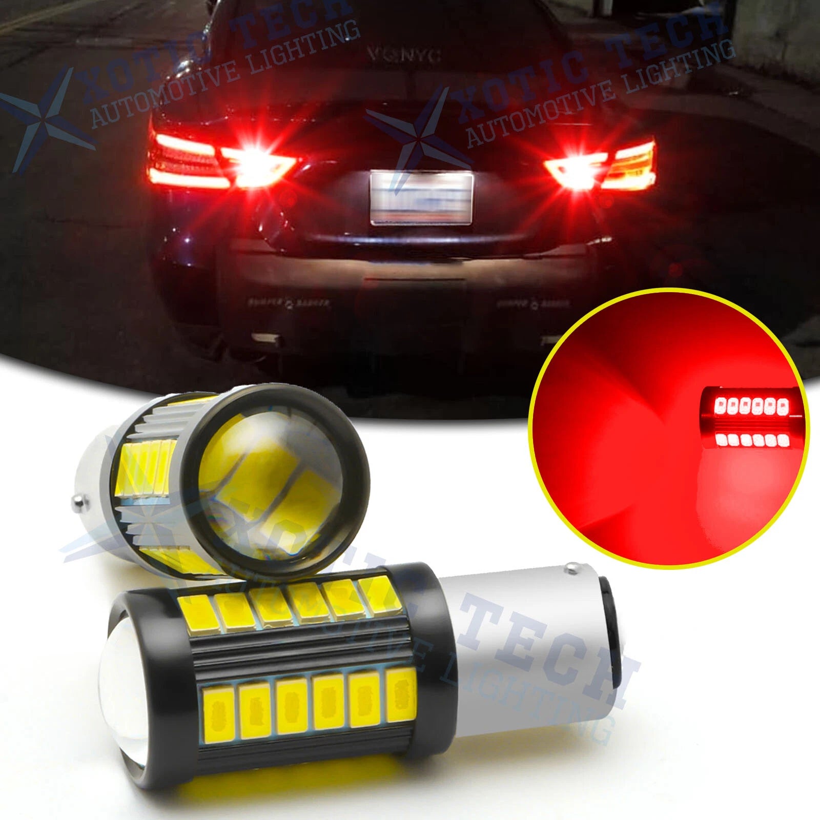 100W LED Brake Stop Tail Light Bulbs for Universal Fit (2005–2025)
